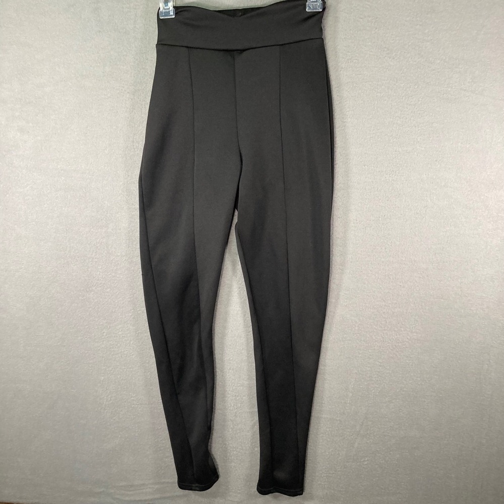 PrettyLittleThing Leggings Womens US 4 Black High Waist Skinny Casual